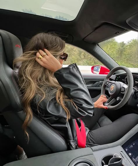 A Car, Porsche, A Woman, Wheel, Cars