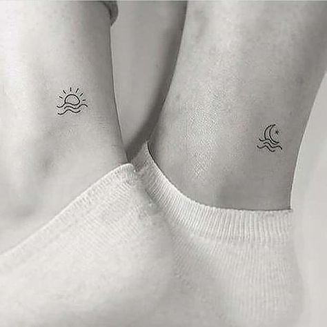 43 Cool Sibling Tattoos You'll Want to Get Right Now | Page 2 of 4 | StayGlam Cool Sibling Tattoos, Matching Bff Tattoos, Twin Tattoos, Brother Sister Tattoo, Matching Friend Tattoos, Tato Minimal, Tattoo Placements, Tattoos Meaningful, Matching Best Friend Tattoos