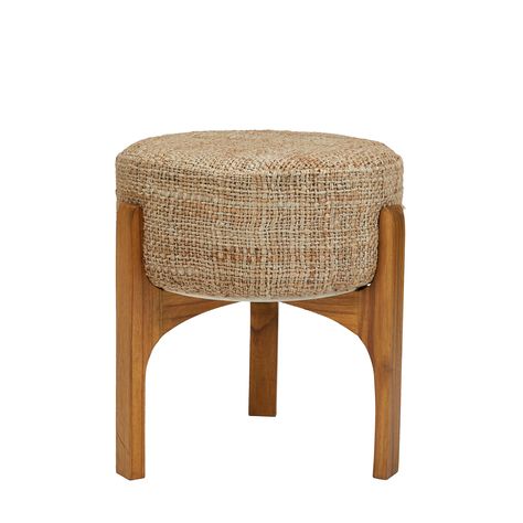 "Buy the 20\" Natural Bohemian Jute Stool with Wood Legs at Michaels. This Scandinavian ottoman features a modern wood frame topped with an intricately woven jute cushion. This Scandinavian ottoman features a modern wood frame topped with an intricately woven jute cushion. Display in a bedroom or living space of any style from Scandinavian to coastal. Details: Natural 18\" x 18\" x 20\" Jute and wood For indoor use only | 20\" Natural Bohemian Jute Stool with Wood Legs By Bloomingville | 18\" x Scandinavian Ottoman, Cushion Display, Alternative Seating, Wood Ottoman, Natural Bohemian, Cube Ottoman, Upholstered Ottoman, Antique Farmhouse, Wood Accents