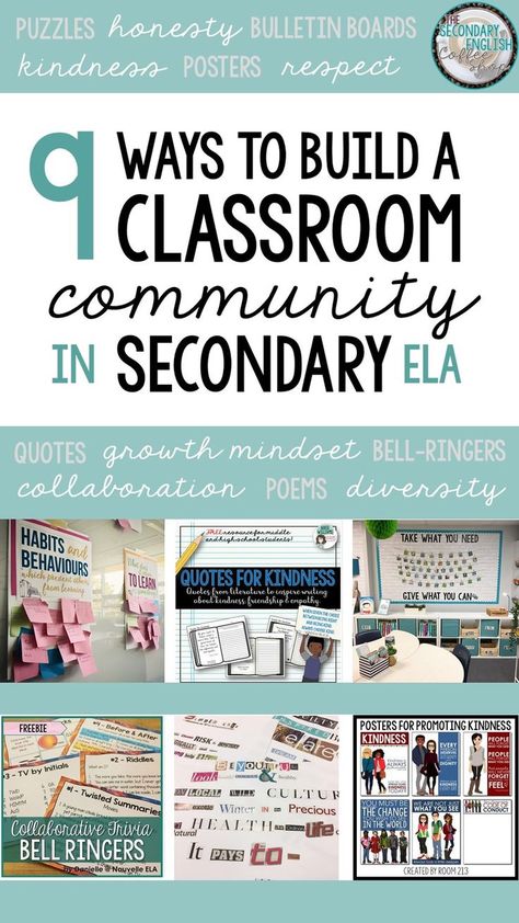 Classroom Secondary, Intermediate Classroom, Middle School Ela Classroom, School Icebreakers, Student Collaboration, Teaching Secondary, Secondary English, Secondary Classroom, Classroom Culture