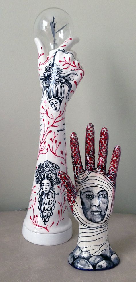 Palmistry Art, Hand Sculptures, Ceramic Hands, Hand Collection, Decor Objects, Mannequin Art, Sculptures Céramiques, Sculpture Projects, Hand Sculpture