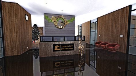 ABERNATHY LAW FIRM & CO. ⚖️ | Sierra The Simmer Sims 4 Law Firm, Sims 4 Lawyer Office, Sims Office Cc, Sims 4 Cc Lawyer, Sims 4 Office Building, Law Firm Building, Law Firm Office Design, Realistic Sims, Sims4 Accessories