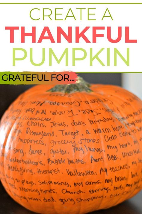 This year create a thankful pumpkin with your family to start the holiday season off on the right foot.  Reminding ourselves why we are thankful for what we have. Thankful For Crafts, Christian Thanksgiving Activities, Christian Thanksgiving Crafts, Pumpkin Craft For Kids, Thankful Crafts, Pumpkin Activity, Pumkin Ideas, Elderly Crafts, Activities Director