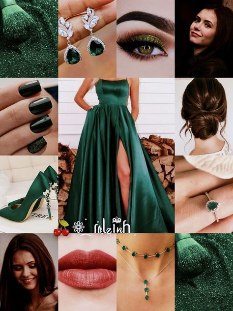 Hunter Green Dress Makeup Ideas, Emerald Green Dress Makeup Ideas Prom, Make Up Looks For Emerald Dress, Makeup To Go With Dark Green Dress, Make Up To Go With Emerald Green Dress, Hunter Green Dress Makeup, Emerald Green Bridesmaid Makeup, Makeup Dark Green Dress, Makeup On Dark Green Dress