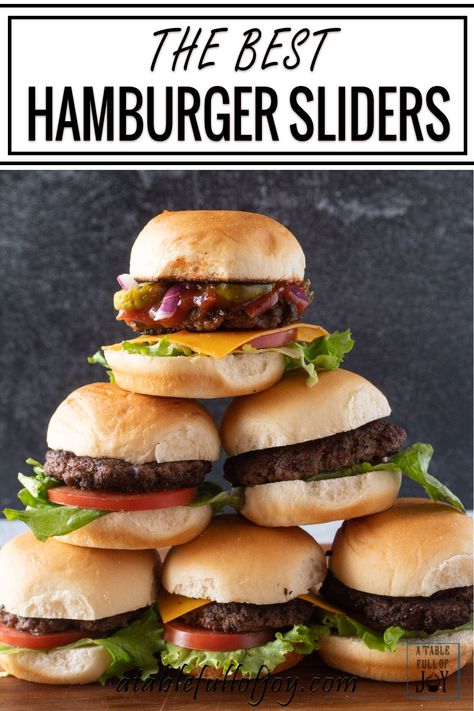 Sliders Recipes Hamburger, Stovetop Burgers, Homemade Sliders, Sliders Easy, Hamburger Sliders, How To Cook Hamburgers, How To Make Hamburgers, Cheeseburger Sliders, Homemade French Fries