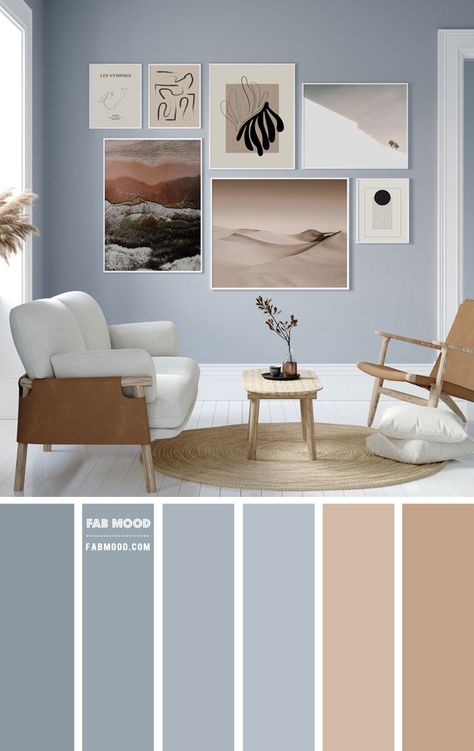 Blue and Taupe Living Room Colour Scheme Taupe Living Room, Room Color Combination, Living Room Wall Color, Room Wall Colors, House Color Palettes, Living Room Decor Colors, Living Room Color Schemes, Room Color Schemes, घर की सजावट