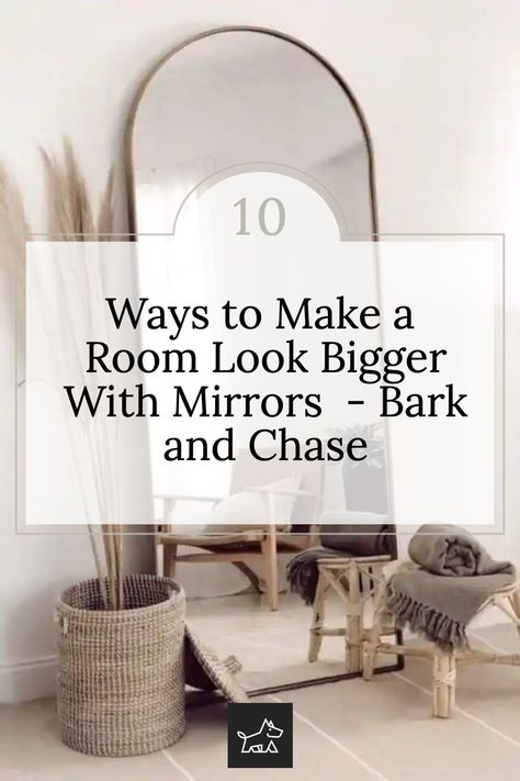 Discover 10 ways to make your room feel bigger and brighter with mirrors! From hanging a large mirror on a wall to using mirrored furniture, these tips and tricks will help you maximize the use of reflective surfaces and create a more spacious and inviting space in your home. Upgrade your home design with mirrors today! Floor Mirror Living Room, Mirrors In Living Room Ideas, Wall Mirror Decor Living Room, Foyer Mirror, Room Mirror Ideas, Large Floor Mirror, Horizontal Mirrors, Mirror Dining Room, Home Decor Aesthetic