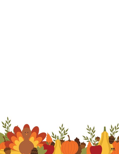 Choose from 41 unique and FREE Thanksgiving borders and frames for every paper use imaginable during the month of November. Print from home! Thanksgiving Borders And Frames, Thanksgiving Borders Free Printable, Thanksgiving Border, Fall Borders, Comic Template, Thanksgiving Background, Borders Free, Month Of November, November Month