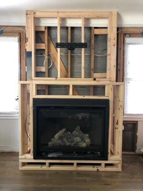 Fireplace Tv Unit, Fireplace Mount, Living Room Tv Wall Ideas, Mount Tv Stand, Modern Fireplace Ideas Living Rooms, Tv Above Fireplace, Fireplace Tv Mount, Above Fireplace, Tv Over Fireplace