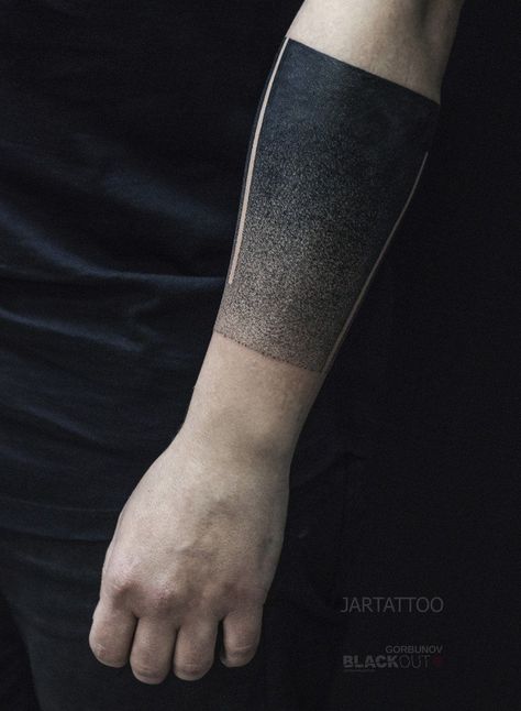 Geometric Tattoo Upper Arm, Black Rectangle Tattoo, Tattoo Wade, Tattoo Coverups, Alternative Tattoos, Border Tattoo, Sky Tattoos, Geometry Math, Faded Tattoo