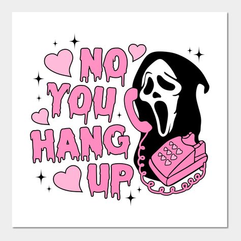 No You Hang Up Scream -- Choose from our vast selection of art prints and posters to match with your desired size to make the perfect print or poster. Pick your favorite: Movies, TV Shows, Art, and so much more! Available in mini, small, medium, large, and extra-large depending on the design. For men, women, and children. Perfect for decoration. Scream Svg, Helloween Wallpaper, Horror Scream, Print Texture, Funny Horror, Funny Ghost, Ghost Faces, Up Halloween, Hung Up