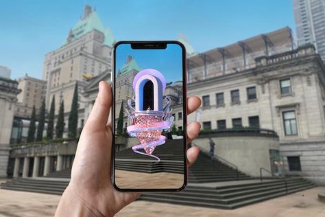 Augmented Reality Art, Reality Art, Ar Filter, Ar Technology, Downtown Vancouver, Vr Experience, Art Exhibit, Graphic Design Trends, Winter Art