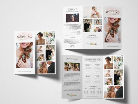 Brochure Photography, Photography Pricing Template, Pricing Guide Photography, Photography Marketing Templates, Photography Brochure, Pricing Templates, Cookbook Template, Wedding Brochure, Pricing Guides