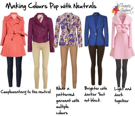 Making colours pop with neutrals Wardrobe Sudoku, Curated Wardrobe, Style Types, Inside Out Style, Color Coordination, German Style, Colour Theory, Styling Fashion, Lularoe Outfits