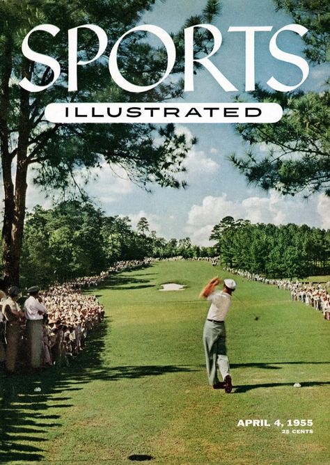 1955 Sports Illustrated Cover Sports Illustrated Covers, Golf Poster, Masters Tournament, Golf School, Golf Magazine, Masters Golf, Golf Art, Golf Design, Vintage Golf