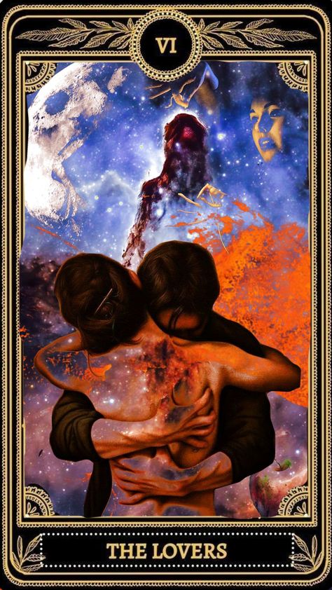 The Lovers VI #tarot #tarotcards #thelovers #symbolism Tarot Cards Aesthetic The Lovers, Tarot The Lovers, Lovers Tarot Card, Holly Hobby, The Lovers Tarot Card, The Lovers Tarot, Love Tarot, Tarot Art, How To Improve Relationship