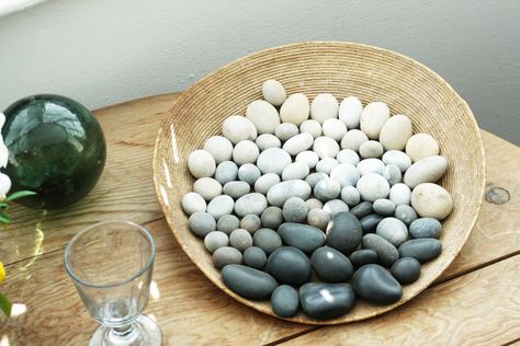 Pebble Display Ideas, Rock Collection Display Ideas, How To Display Rocks, Rock Display Ideas Diy, Rock Display Ideas, Decorating With Natural Elements, Display Seashells, Decorating With Nature, Greenhouse Studio