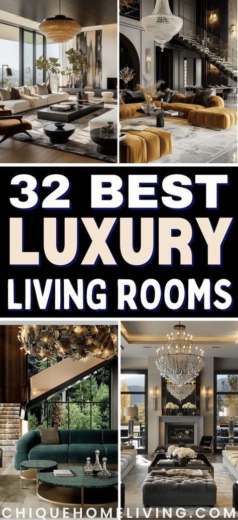 Looking to transform your living space into a luxurious retreat? ✨ Explore 32 modern luxury living room design ideas that will inspire you to create a space that exudes sophistication and style. From plush furnishings to elegant accents, find the perfect inspiration to elevate your living room with a touch of modern opulence. Dive into these stunning designs now! #LuxuryLiving #LivingRoomDesign #ModernElegance #InteriorInspiration #HomeDecor Safari Glam Living Room, Florida Homes Interior Design Luxe, Luxury Home Design Ideas, Glamorous Home Decor, Luxury Home Decor Living Room, Living Room Designs Modern Luxury 2024, Living Room Designs Modern Luxury Decor, Fancy Living Rooms Luxury, Hotel Inspired Living Room