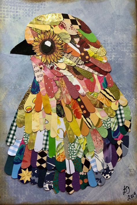 https://flic.kr/p/2g7x6XR | 5x7 Bird Collage Recycling Preschool, Animal Collage Art, Collage Birds, Fabric Collage Art, Collage Animals, Painted Paper Collage, Collage Quilting, Bird Collage, Animal Collage