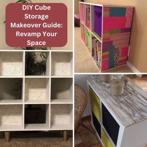 Revamp your home with our DIY cube storage makeover guide. Discover new ideas and practical tips to add style and functionality to your room. Corner Cube Storage Ideas, Upcycle Cube Storage Diy, 9 Cube Organizer Makeover, Cube Shelf Makeover, Diy Cube Storage Makeover, Diy Storage Cube Shelf, Cube Storage Makeover, Cube Storage Ideas, Cubby Diy