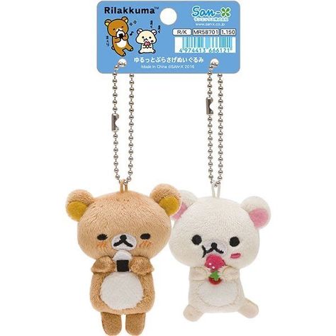 Rilakkuma Plushie, Plushie Keychain, Rilakkuma Korilakkuma, Pink Feminine, Matching Keychains, Cute Stuffed Animals, Cute Keychain, Cute Little Things, Cute Charms