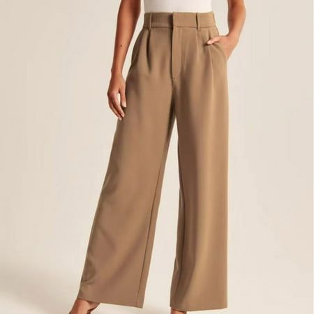 Casual Weekend Outfit, High Waist Wide Leg Pants, Estilo Chic, Korean Casual, Spring Fashion Trends, Suit Pants, Casual Trousers, Fall Fashion Trends, Women Pants Casual