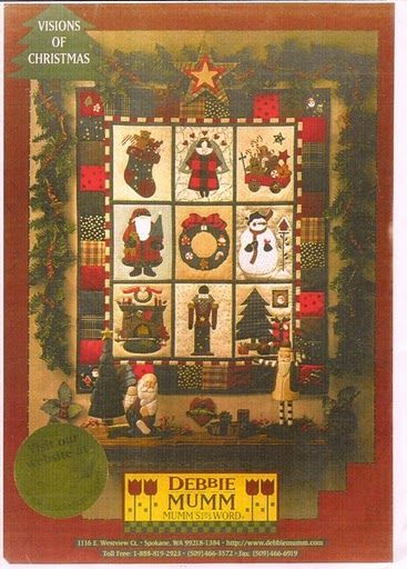 Visions of christmas - Debbie Mumm | Flickr – Compartilhamento de fotos! Holiday Quilt Patterns, Wall Quilt Patterns, Christmas Patchwork, Debbie Mumm, Christmas Quilt Patterns, Pillow Projects, Quilt Wall, Christmas Wall Hangings, Quilt Magazine