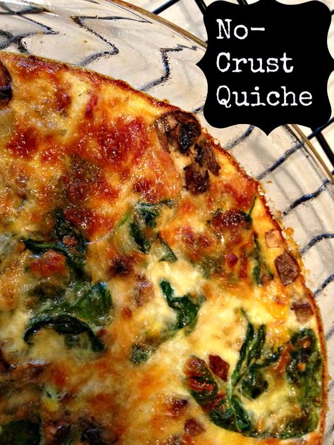 Quiche No Crust, No Crust Quiche, Quiche Recipes Crustless, Easy Quiche, Quiche Recipes Easy, Breakfast Quiche, Crustless Quiche, Quality Family Time, Clean Diet