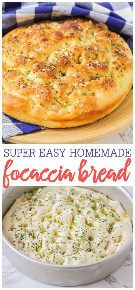 Homemade Focaccia Bread, Homemade Focaccia, Focaccia Bread Recipe, Oreo Fudge, Homemade Bread Easy, Focaccia Bread, Types Of Bread, Bread Machine Recipes, Easy Bread Recipes