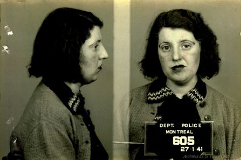 Prostitutes And Madams: Mugshots From When Montreal Was Vice Central - Flashbak 1940s Photos, Photobooth Pictures, Of Montreal, Sin City, Vintage Portraits, Women In History, Mug Shots, Bad Girl, Making Money