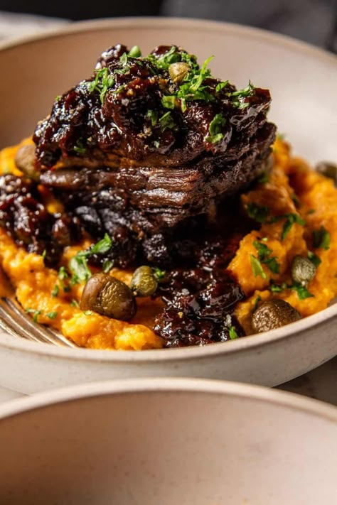 Short Rib Marbella: The Ultimate Modern Spin On A Classic Recipe - This Mess is Ours Chicken Marbella, Short Ribs Recipe, Christmas Feast, Short Rib, Braised Short Ribs, Green Olives, Rib Recipes, Short Ribs, Classic Food