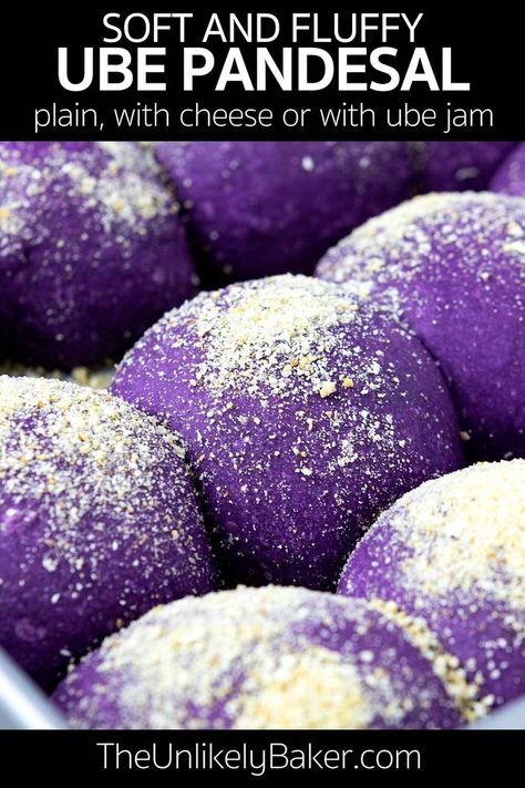 Ube Bread Recipe, Pandesal Recipe Philippines, Ube Pandesal Recipe, Cheese Pandesal Recipe, Breakfast Dip, Ube Cheese Pandesal, Ube Recipe, Ube Halaya Recipe, Filipino Bread Recipe