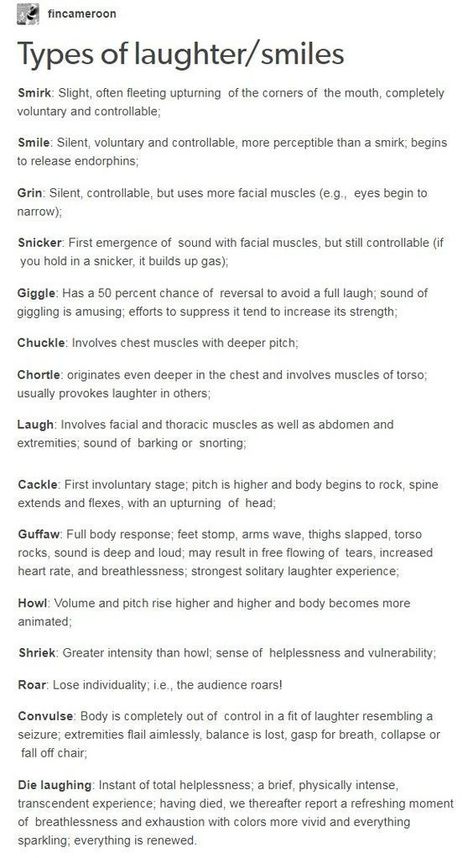 Words Other Than Beautiful, Other Words For Laughing, Awkward Writing Prompts, Smiled Synonyms, Different Types Of Laughs Writing, Describing Smiles Writing, Different Types Of Smiles Writing, 3rd Person Writing Tips, Ways To Describe Skin Color Writing