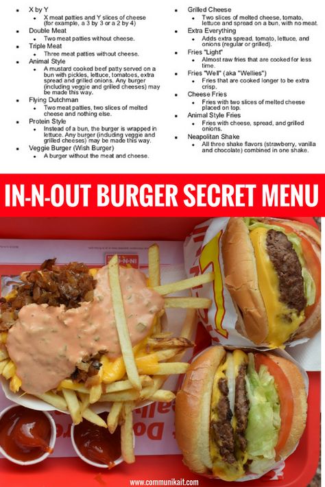 In And Out Burger Secret Menu Style, In And Out Recipe, In And Out Secret Menu Food, In N Out Secret Menu Items, In And Out Burger Recipe, In And Out, In N Out Menu, In Out Burger, California Burger