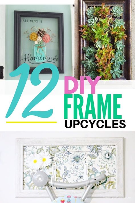 Frame Craft Ideas, Diy Picture Frames Crafts, Upcycle Frames, Big Picture Frames, Picture Frame Ideas, Frames Diy Crafts, Empty Picture Frames, Plastic Picture Frames, Picture Frame Crafts