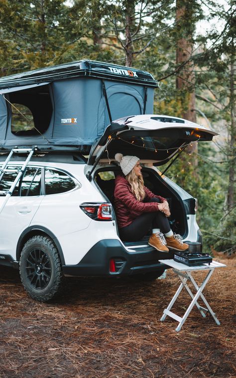 Subaru Outback Camping Outback Camping, Subaru Outback Offroad, Cozy Camping, Fuel Efficient Cars, Suv Camping, Rooftop Tent, Best Campgrounds, Car Camper, Subaru Cars