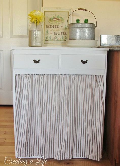 diy farmhouse style kitchen cabinet, diy, home decor, kitchen cabinets, kitchen design, painted furniture, repurposing upcycling, DIY Farmhouse Style Cabinet Farmhouse Style Kitchen Cabinets, Hide Trash Cans, Estilo Cottage, Furniture Repurposing, Cabinet Diy, Upcycling Diy, Funky Junk Interiors, Farmhouse Frames, Kitchen Cabinet Styles