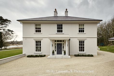 New build Georgian style with contemporary interiors | Interior, Architectural & Advertising Photographer with a library for publishers Georgian House, House Features, Contemporary Interiors, Front Elevation, New Build, Advertising Photography, Exterior, Photographer