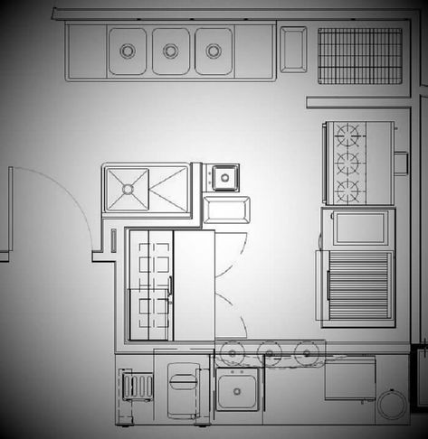 Small Cafe Kitchen Layout Strategy Small Cafe Kitchen Layout, Small Cafe Kitchen, Cafe Kitchen Layout, Restaurant Kitchen Floor Plan, Cafe Layouts, Small Restaurant Kitchen Design, Small Restaurant Kitchen, Cafe Plan, Restaurant Floor Plan