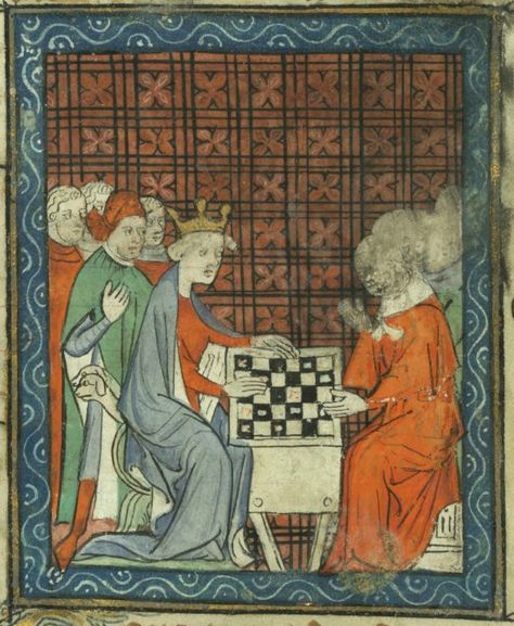 Medieval Chess, Chess Boards, How To Play Chess, Medieval Furniture, Furniture Tools, Couples Play, History Activities, Book Of Hours, Medieval Manuscript