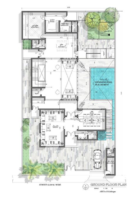 Mini House Plans, Site Plan Design, Square House Plans, Architecture Villa, Mountain Villa, Villa Modern, Plan Villa, Indian House Plans, Villa Design Architecture