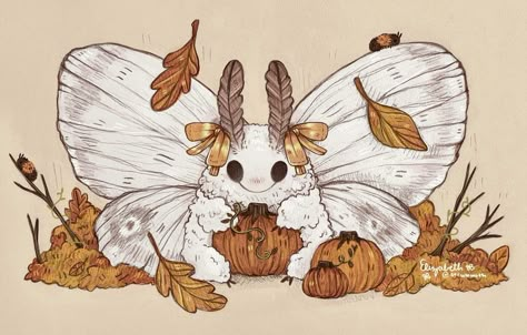 Pet Anime, Moth Drawing, Cute Moth, Moth Art, Sketching Drawing, Cute Fantasy Creatures, Drawing Drawing, Cute Doodle Art, Cute Little Drawings