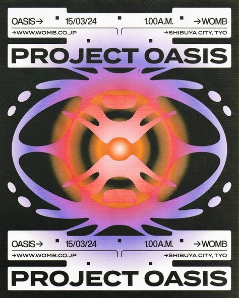 Project Oasis, Rave flyer concept (3/3) | © 2023 _ _ _ #graphicdesign #design #visualart #visualgraphic #tipography #art #digitalart #designer #designers #creative #creatives #artist #digitalart #graphic #graphicart #graphics #photoshop #illustrator #posterdesign #vector #vectorart #visualstyle #poster #posterdesign #typography #typefacedesign #albumartwork #album #cover #typefacedesign Concept Space Design, Typography And Illustration Poster, Album Art Poster, Album Art Graphic Design, Rave Design Poster, Thermal Graphic Design, Heatmap Graphic Design, Rave Poster Design, Graphic Design Illustration Art Poster