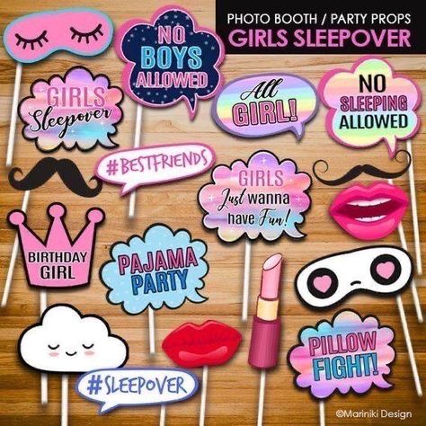 Girls Sleepover Party, Sleepover Birthday Party, Slumber Party Birthday, Girls Slumber Party, Sleepover Birthday, Pijama Party, Girl Spa Party, Sleepover Birthday Parties, Girl Sleepover