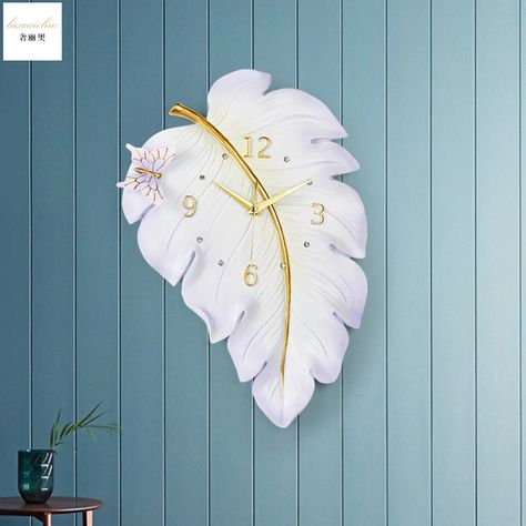 Smarter Shopping, Better Living! Aliexpress.com Home Decor Living Room Modern, Room Modern Bedroom, Living Room Wall Clock, 3d Wall Clock, Wall Home Decor, Wall Clock Design, Feather Wall, Clock Art, Unique Wall Clocks