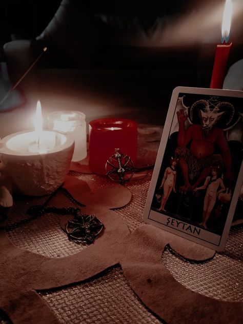 Satanic Altar, Witchy Painting, The Chariot Tarot, Wealthy Lifestyle Luxury, Wealthy Lifestyle, Cupids Bow, Witchy Vibes, Tattoo Shop, Candle Jars