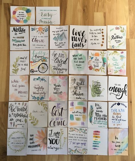 Aesthetic Bible Verse Note Cards, Sticky Note Scriptures, Cute Bible Verse Notecards, Bible Verse Notecards Diy, Bible Notecard Ideas, Cute Bible Verse Index Cards, Bible Verse Board Diy, Verse Cards Diy, Bible Verse Lettering Scripture Doodle