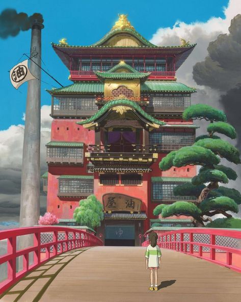 Studio Ghibli Films, Art Studio Ghibli, Studio Ghibli Background, Chihiro Y Haku, Ghibli Artwork, Animation Sketches, Studio Ghibli Movies, Studio Ghibli Art, Ghibli Art