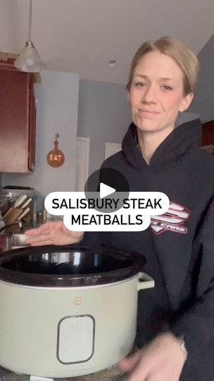 Crockpot Salisbury Steak, Best Frozen Meatballs, Frozen Meatballs Crockpot, Crock Pot Stroganoff, Easy Crockpot Meatballs, Salisbury Steak Crockpot, Frozen Meatball Recipes, Meatball Stroganoff, Meatball Recipes Crockpot