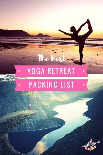 Yoga Retreat Packing List Retreat Packing List, Beginner Backpacking, Best Yoga Retreats, Fitness Retreat, Ashtanga Vinyasa Yoga, Yoga Essentials, Meditation Retreat, Yoga Travel, Yoga Iyengar